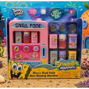 Nickelodeon SpongeBob Gary Snail Food Mini Vending Machine Teeny Tinnies New